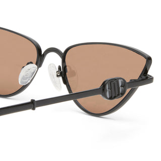 THE SOIREE SATIN BLACK SMOKE MONO W GOLD FLASH