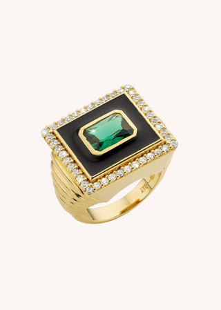 RING - GREEN STONE TANYA