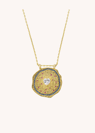 NECKLACE - WHITE HEART MEDAILLE