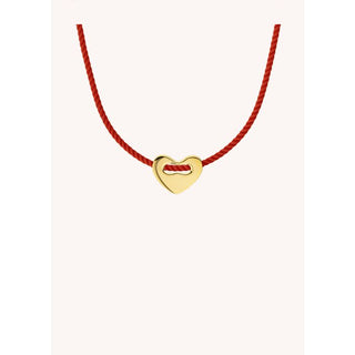 NECKLACE - RED CORAZON Or