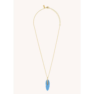 NECKLACE - TURQUOISE PLUME Or