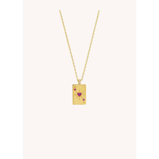 NECKLACE - ACE OF HEART Or
