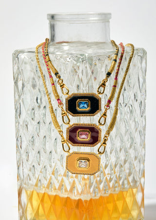 Necklace Burgundy Yucatan Or