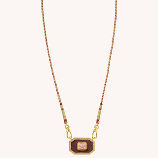 Necklace Burgundy Yucatan Or