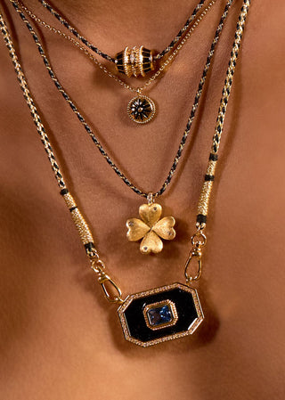 Necklace Black Shiny Yucatan Or