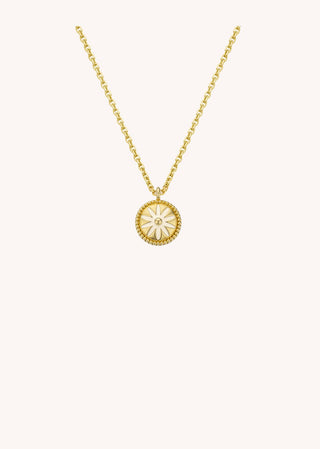 Necklace Ivory Flower Or