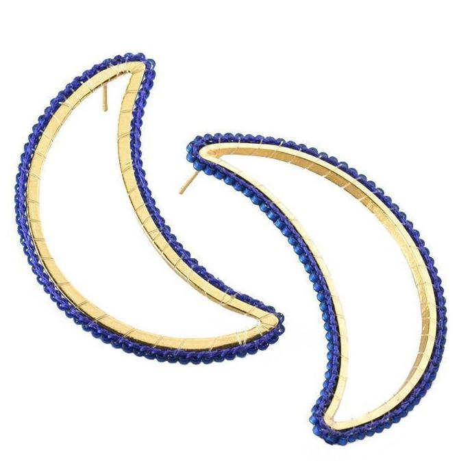 Moon Beaded Earrings