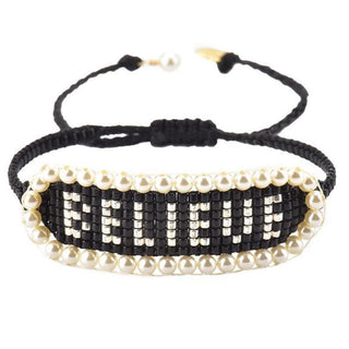 Pearl Believe Beaded Bracelet