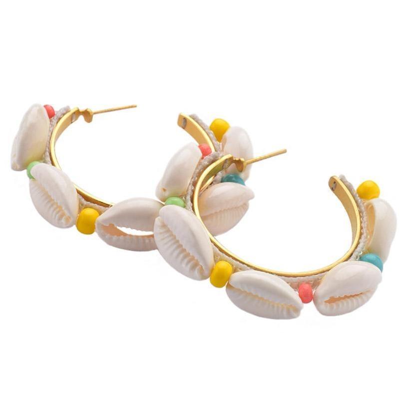 Hoop Earrings Conchitas Shell