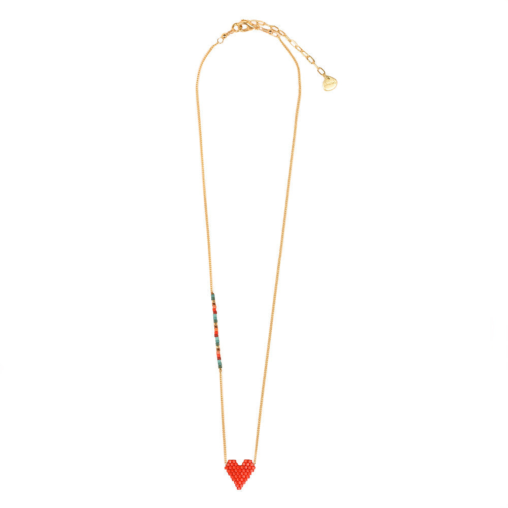 Heartsy Necklace Red