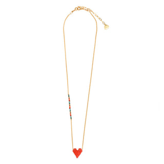 Heartsy Necklace Red