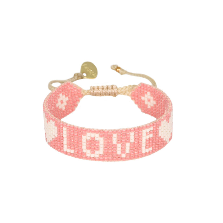 Love 7.0 Bracelet Pink & White