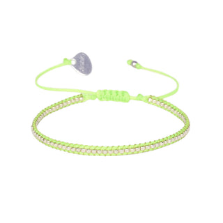 Neon Row Bracelet Silver & Green