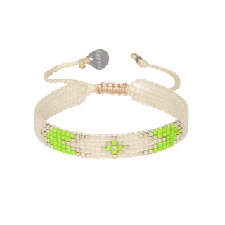 Peeky Bracelet Green  & Silver