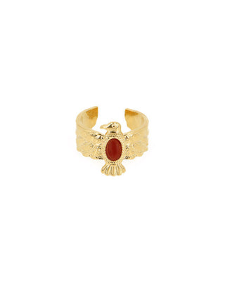 Birdy ring cornaline