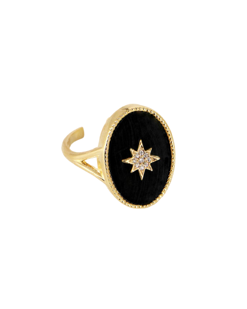 Salomé ring black (star)