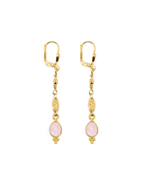 Thalia long earrings pink