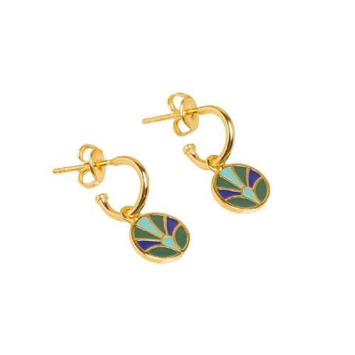 Jay Green Hoops Earrings