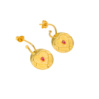 Art Deco Medal Earrings