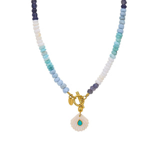 Blue Opal Shell Necklace