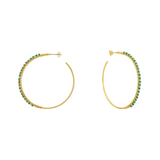 Jaipur Xl Lagoon Turquoise Hoop Earrings