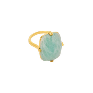 RECTANGLE RING AMAZONITE