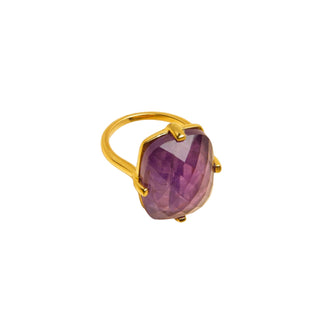 RECTANGLE RING AMETHYST