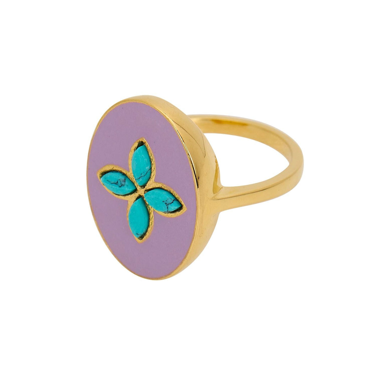 PURPLE FLOWER RING