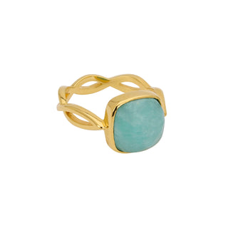 BRAID RING AMAZONITE