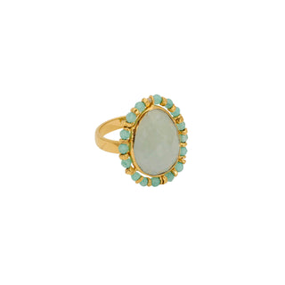 JAIPUR BLOSSOM RING AIGUE MAR