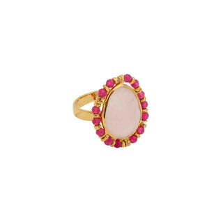 JAIPUR BLOSSOM RING ROSE QUARTZ