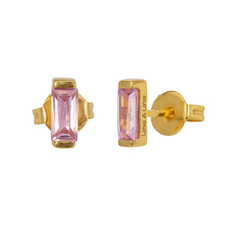 CRYSTAL STUD EARRINGS PINK