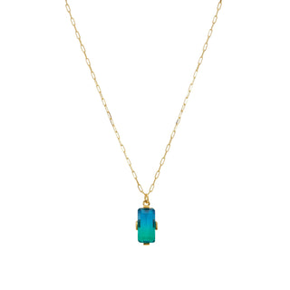 BLUE GREEN RAINBOW NECKLACE