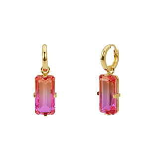 RAIN EARRINGS FUCHSIA ORANGE