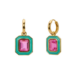 Na Quartz Fuchsia Earrings