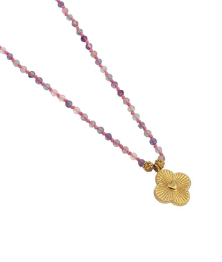 Long Jaya Charm Clover  Necklace