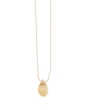 Citrine Drop Necklace by Une A Une jewelry | Fashionbox Lebanon UAE
