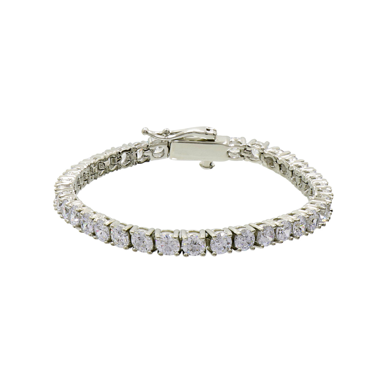 Gigi Tennis Bracelet White Silver 4mm