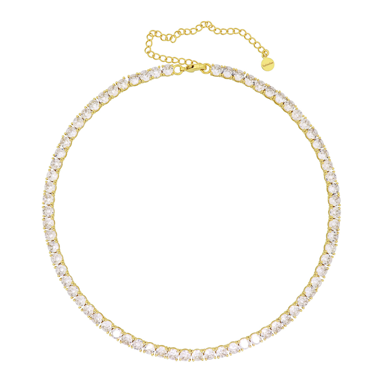 Gigi Tennis Necklace White Gold 5mm