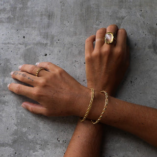 RECTANGLE RING CITRINE