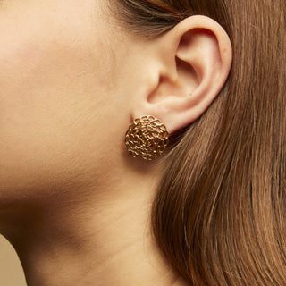 Onde Gourmette studs earrings gold