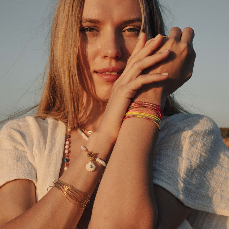 Opal Shell Bracelet Pink