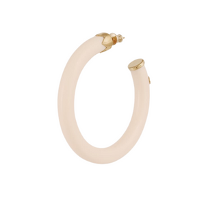 Caftan hoop earrings acetate gold - Ivory