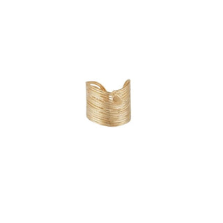 Wave ring large size gold