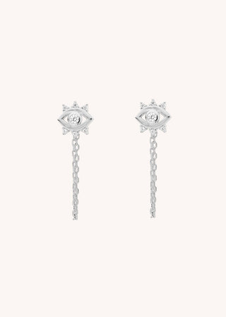 EARRINGS  LITTLE EYE CHAIN