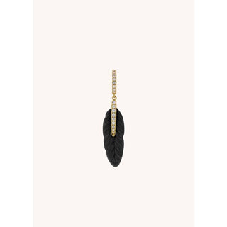 EARRINGS - BLACK PLUME Or