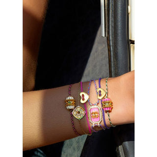 BRACELET - FUCHSIA CORAZON Or