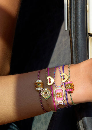 BRACELET - PURPLE CORAZON Or