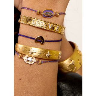 BRACELET - PURPLE CORAZON Or