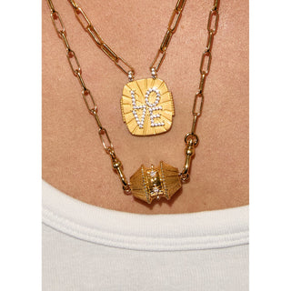 Necklace - Gold Big Talisman